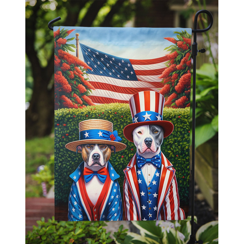 Drapeau All American Garden, Pitbull terrier orange