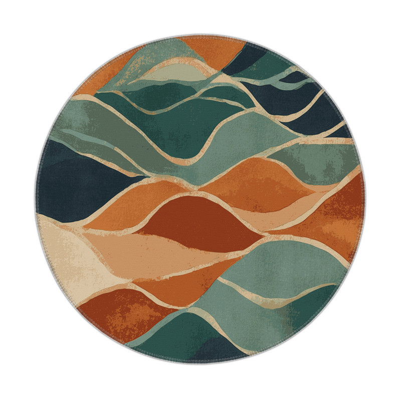 Woodland Whispers Indoor And Outdoor Area Rug, Round 5'