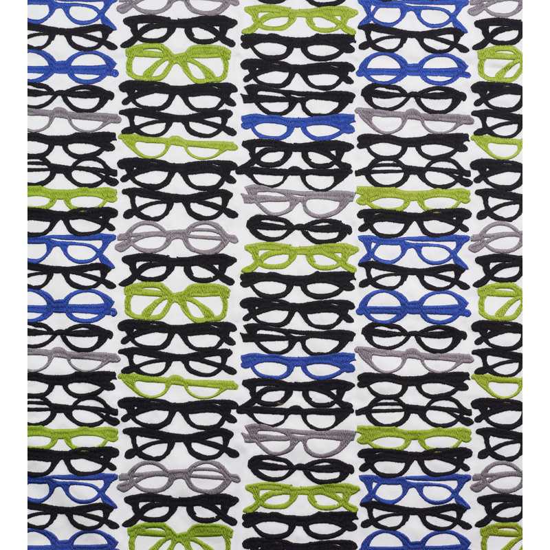Good Mood Pop Art 100% Cotton Fabric, Dazzling Blue