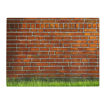 Brick Wall  Glass Chopping Board