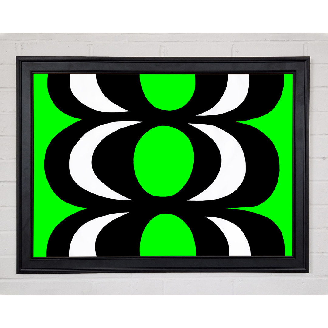 Gerahmtes Wandbild Space In Time Lime Green