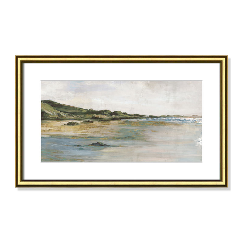 Impression «Tide’s Edge» par Casa Fine Arts, H 14,25 po x l 22,25 po x P 0,875 po, Reproduction encadrée avec passe-partout