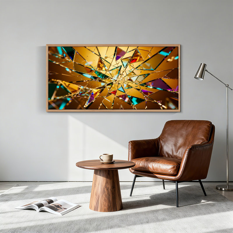 Tableau encadré « Éclats d'or » (1 pièce), 147 x 71 cm, 58 po x 28 po