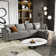 Manusite L-Shaped Reversible Modular Sectional Couch with Storage Ottoman