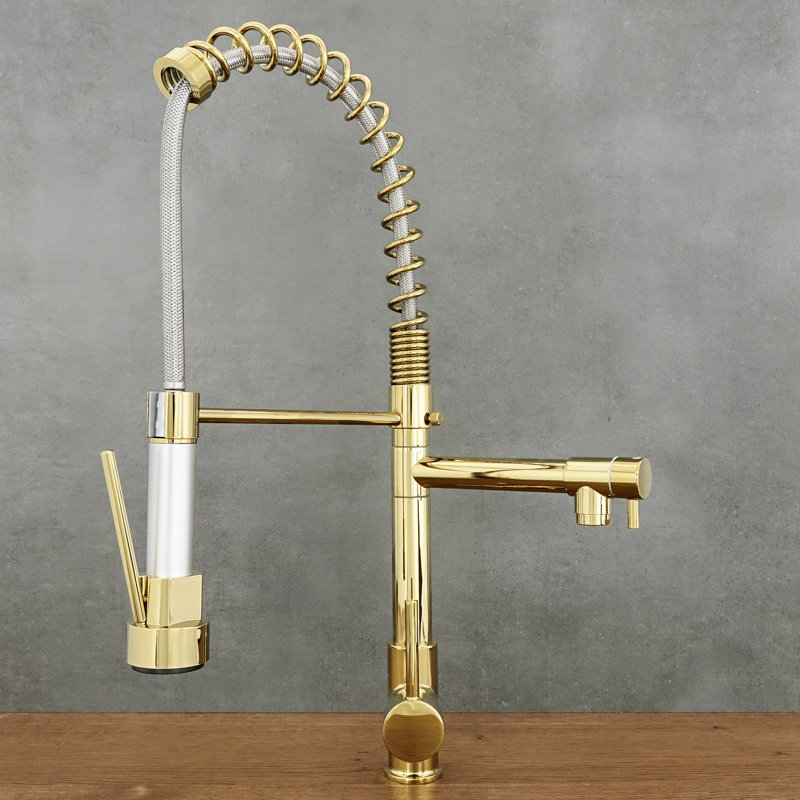 Belfry Kitchen Kitchen Faucet, Gold