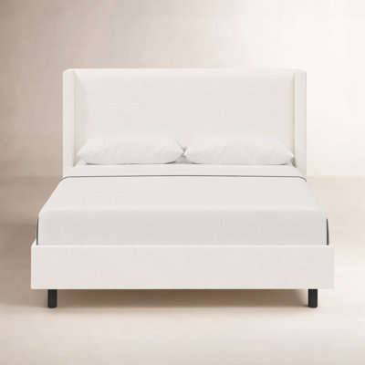 Hanson Upholstered Wingback Platform Bed