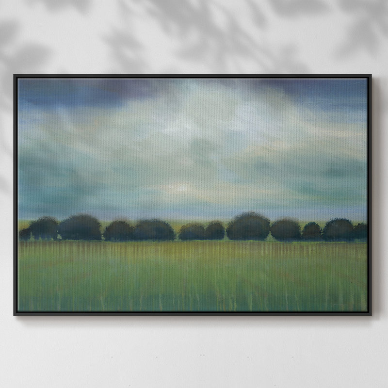 Greener Pastures-Reproduction encadrée de qualité supérieure, Cadre noir, H 41 po x l 27 po x P 2 po