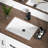 20" x 15" Rectangular Undermount Bathroom Sink in White Ceramic with Overflow