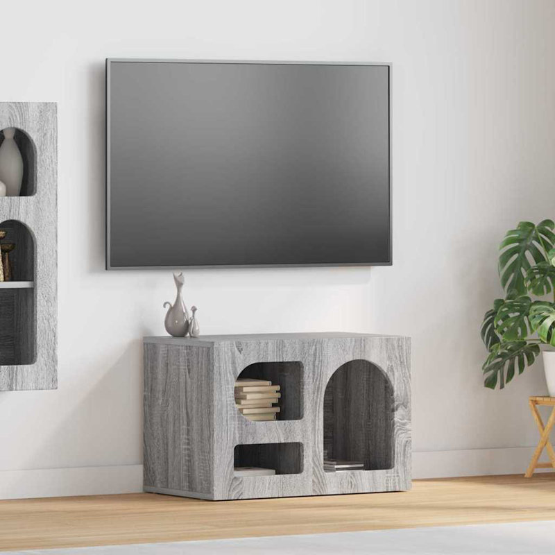 TV Stand, 40cm H x 60cm L x 35cm W, Grey Sonoma