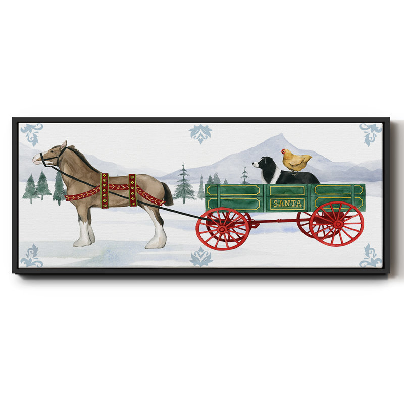 Collection Santa's Farm, toile en C encadrée, H 8 po x l 20 po