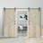 Classic Brass Single Sliding Barn Door Hardware Kit with Track/Rail (Not Include Door)-107242146