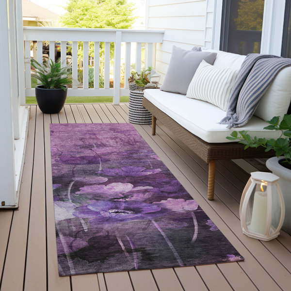 Bungalow Rose Khiri Floral Indoor/Outdoor Rug | Wayfair