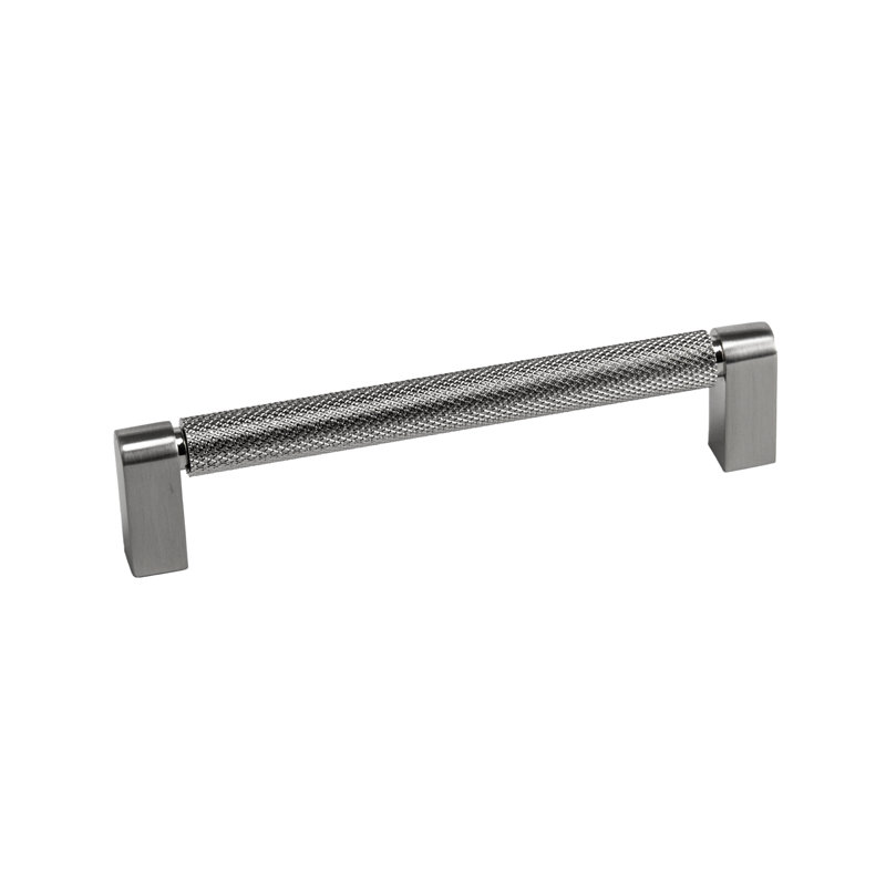 Ensemble de 2 poignées moletées Zenith, Nickel brossé, 5.06"