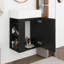 Ensemble de meuble-lavabo mural 20 po avec lavabo, meuble-lavabo mural simple 20 po avec meuble et tablette de rangement à gauche à deux niveaux-1368228958