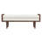 Fudo Upholstered Bench With Wood Base - Cream Boucle