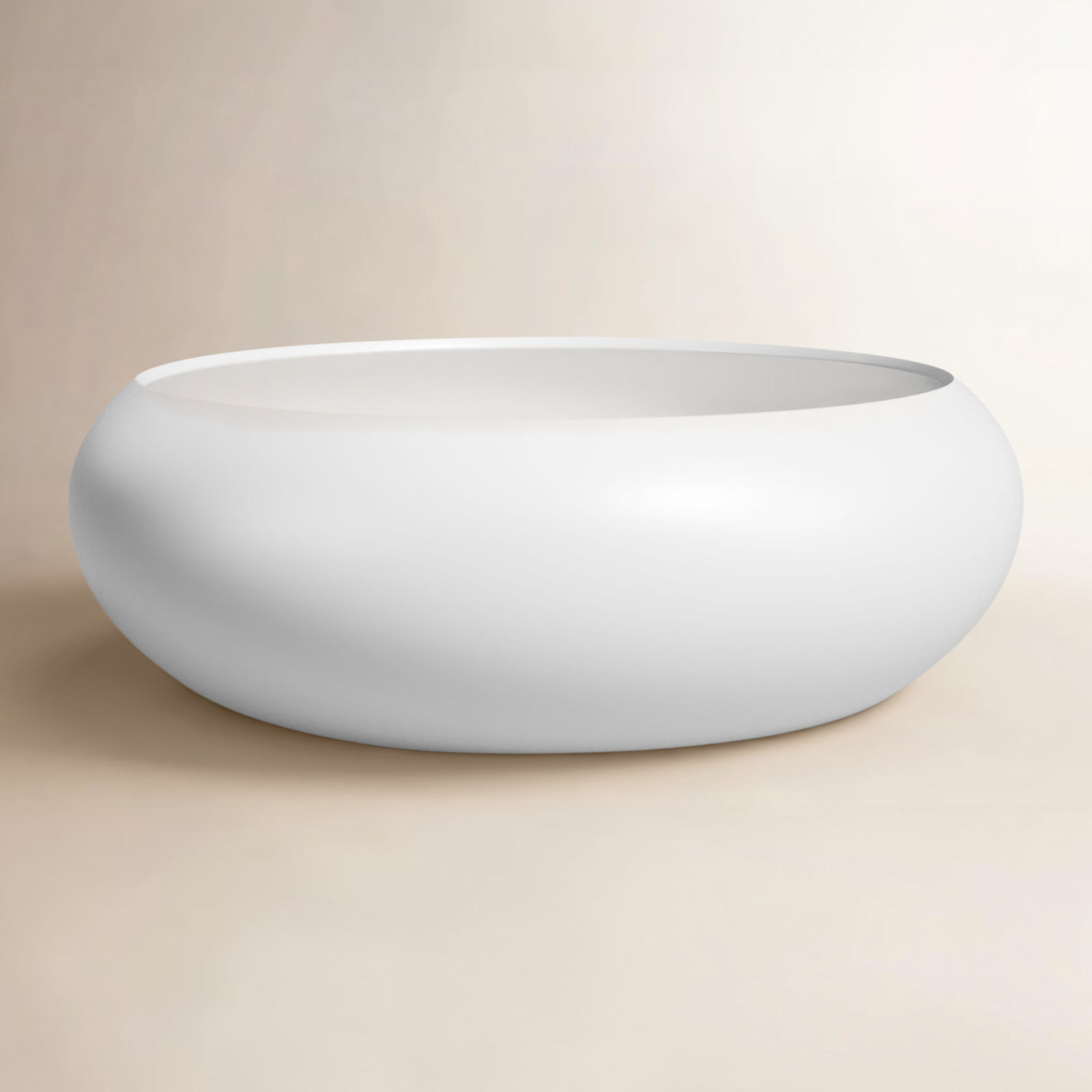 Elyse Handmade Ceramic Decorative Bowl 1, White, 4.5" H x 13.75" W x 13.75" D
