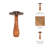 Decorative Mango Wood Mushroom Figurine with Sculpted Handcrafted Design-1970711270