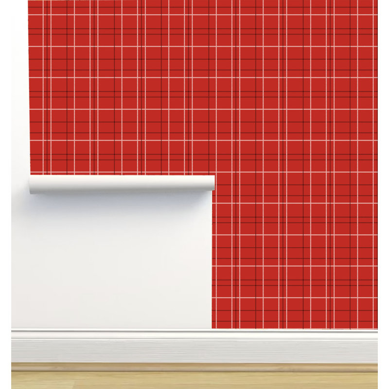 Rouleau de papier peint texturé L 12 pi x 2 pi Crystal W, Rouge