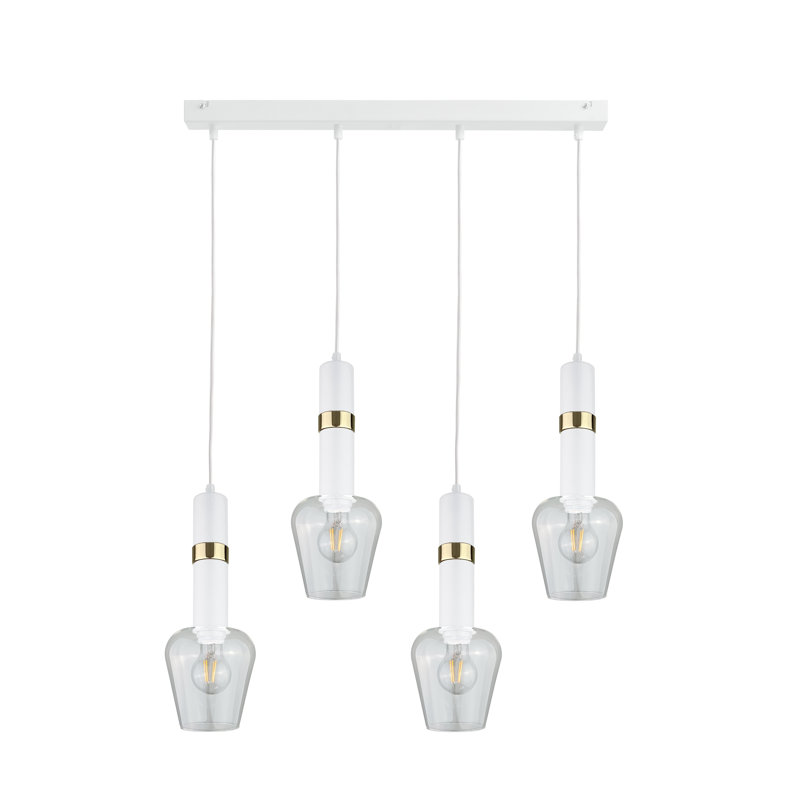 Kiron 4 - Light Kitchen Island Pendant, White/Gold