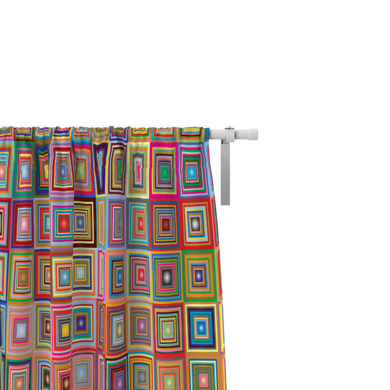 Panneaux de rideaux semi-transparents Patchwork, l 40 po x L 61 po