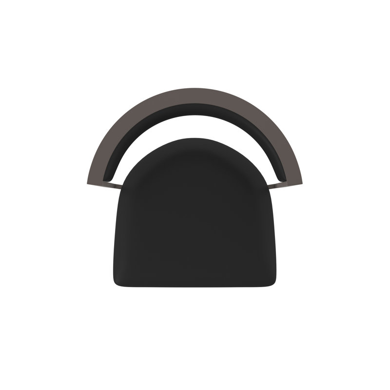 Tabouret Artémis, Bronze, Tabouret de comptoir (siège d'une hauteur de 25 p, Vinyle - vinyle noir
