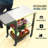 Stainless Steel Top Oven Stand with Foldable Side Table,Three-Shelf Outdoor Grill Cart Table with Hooks