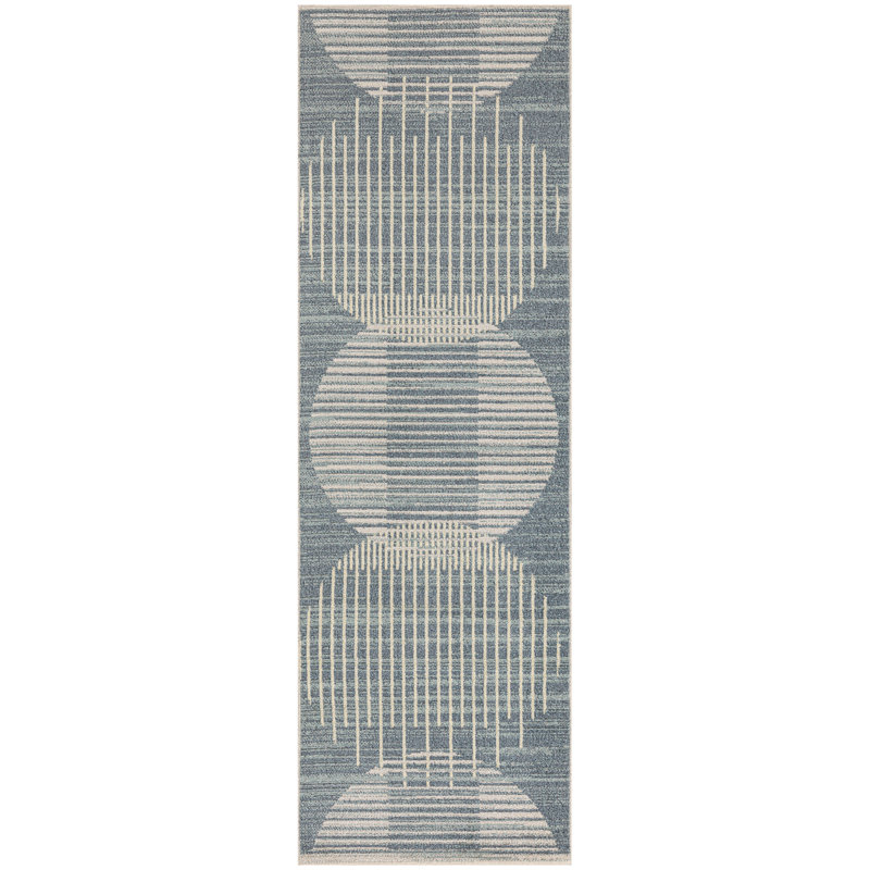 Tapis d'intérieur moderne lavable à la machine George Oliver Jeffs, Tapis de couloir 2 pi x 6 pi