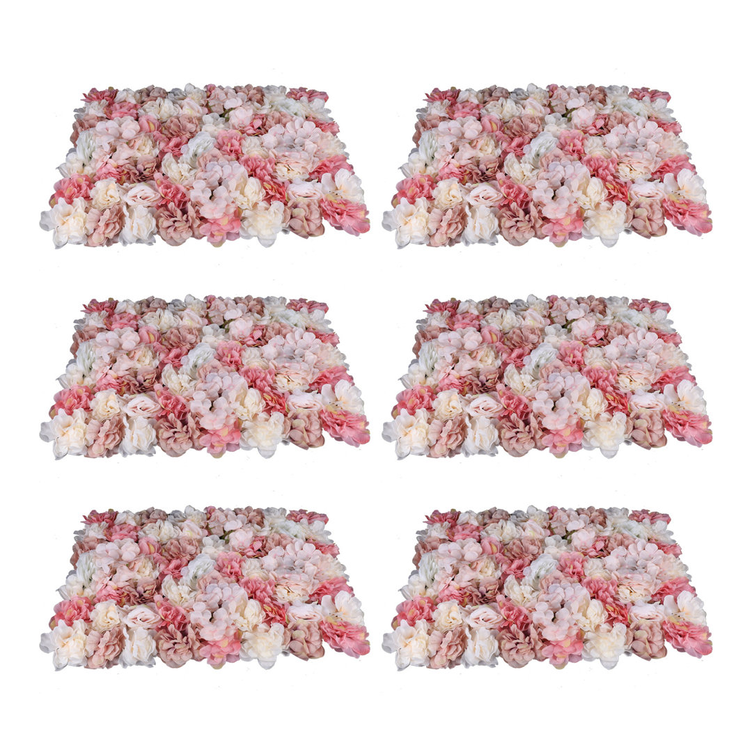 6 PCS Artificial Silk Flower Wall Panel (Set of 6) Le Prise™