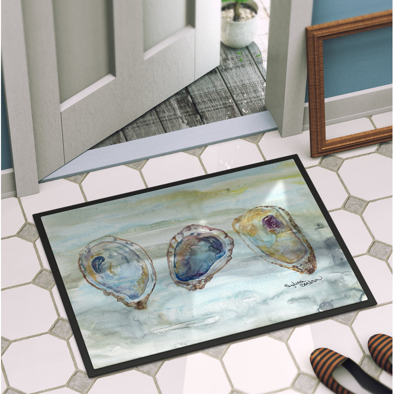 Tapis d'entrée antidérapant Frida Oysters, Rectangle 2 pi x 3 pi