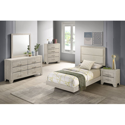 Roche 5-piece Twin Bedroom Set Rustic Cream