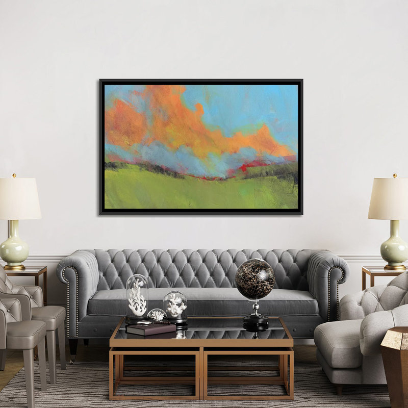 « last of light », impression sur toile, H 18 po x l 26 po x P 1,5 po, Toile avec cadre noir, Pas de tapis