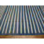 Early 20th Century Blue White Stripes Antique Indian Cotton Dhurrie Flatweave Rug