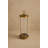 Raíz Studio Orbit Hurricane Holder – Hand-Cast Antique Brass Metal & Glass Lantern