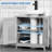 kleankin Modern Under Sink Cabinet with 2 Doors, Pedestal Under Sink Bathroom Cupboard, Bathroom-478144082