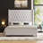 Duluth King Cream Diamond-Tufted Wingback Upholstered Platform Bed-418696448-418696450