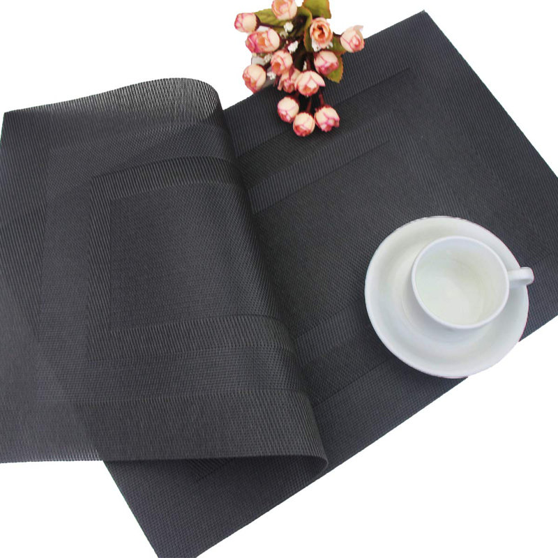 Napperons, napperons lavables en vinyle tissé, napperons élégants et durables pour ensemble de 4 tables de salle à manger