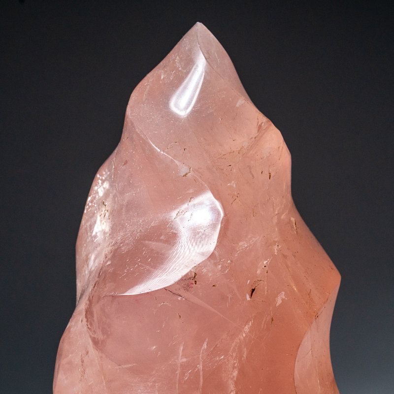 Polished Rose Quartz Flame Freeform from Brazil (1.7 Lbs)