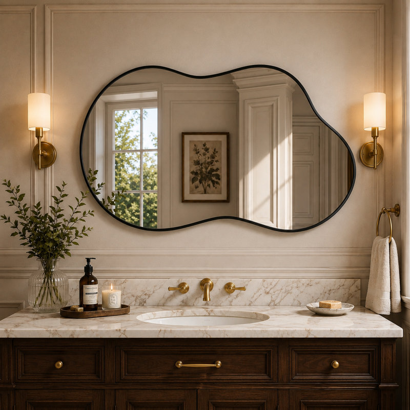 Miroir d'appoint 26 po x 46 po, 26 po x 46 po, Noir