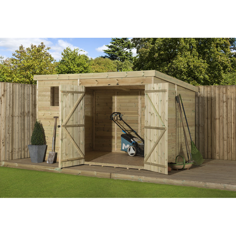 Shiplap Pent Wooden Shed, 10ft. W x 8ft. D