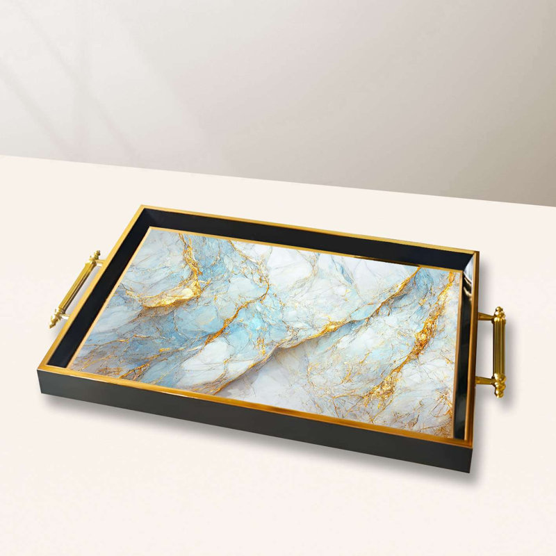 Élégant plateau de service en verre 19,7 x 11,4 x 1,4 pouces | 100% verre de haute qualité | Parfait pour recevoir et servir | Conception élégante et fonctionnelle pour la maison et les fêtes | Durable et facile à nettoyer