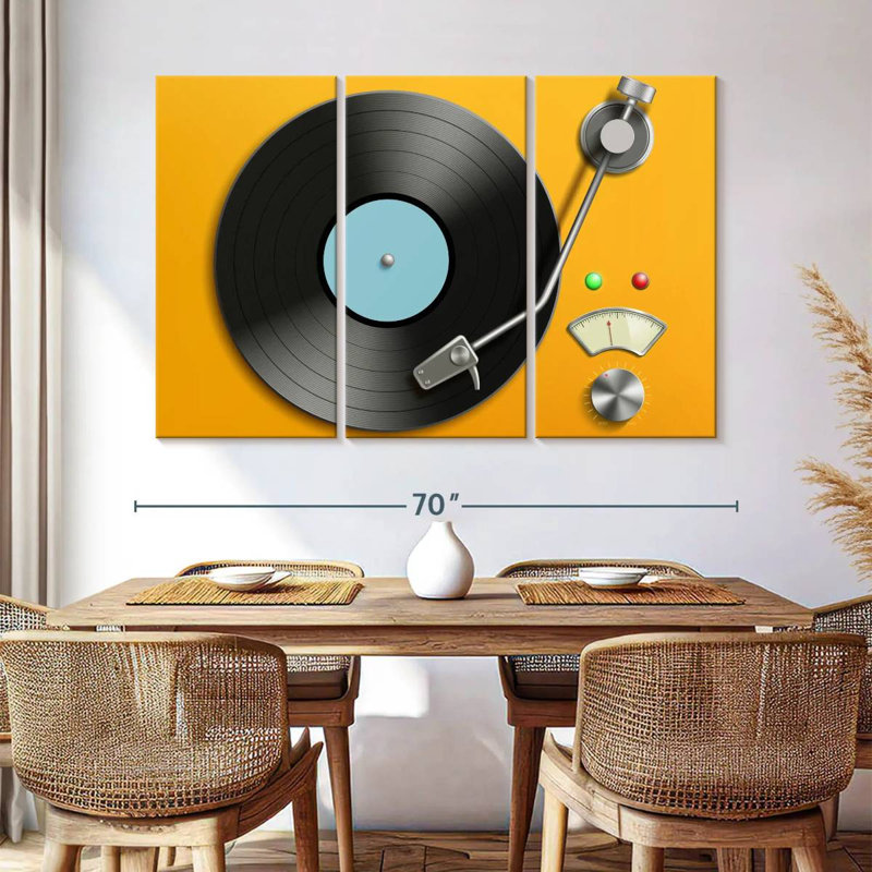 Tourne-disque rétro Abarca, H 42 po x l 65 po