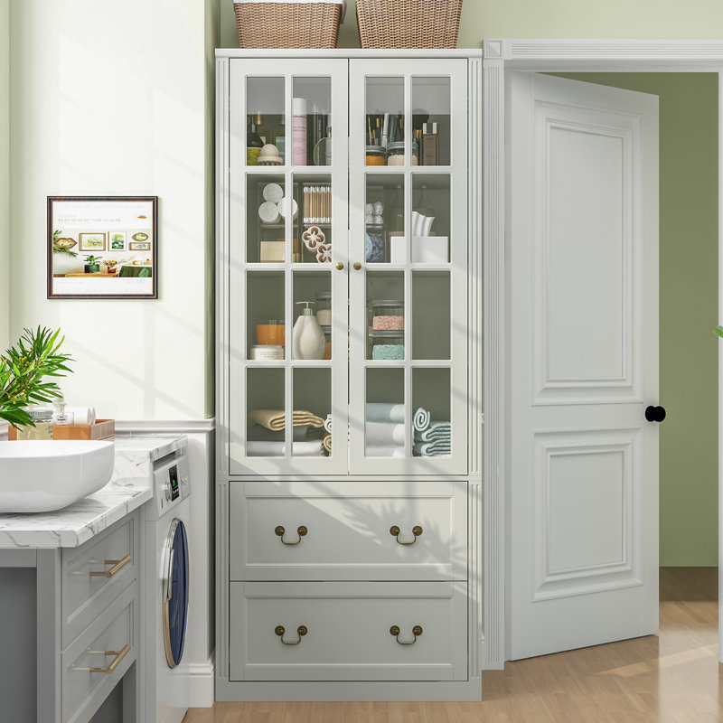 Novka Linen Cabinet, Gray