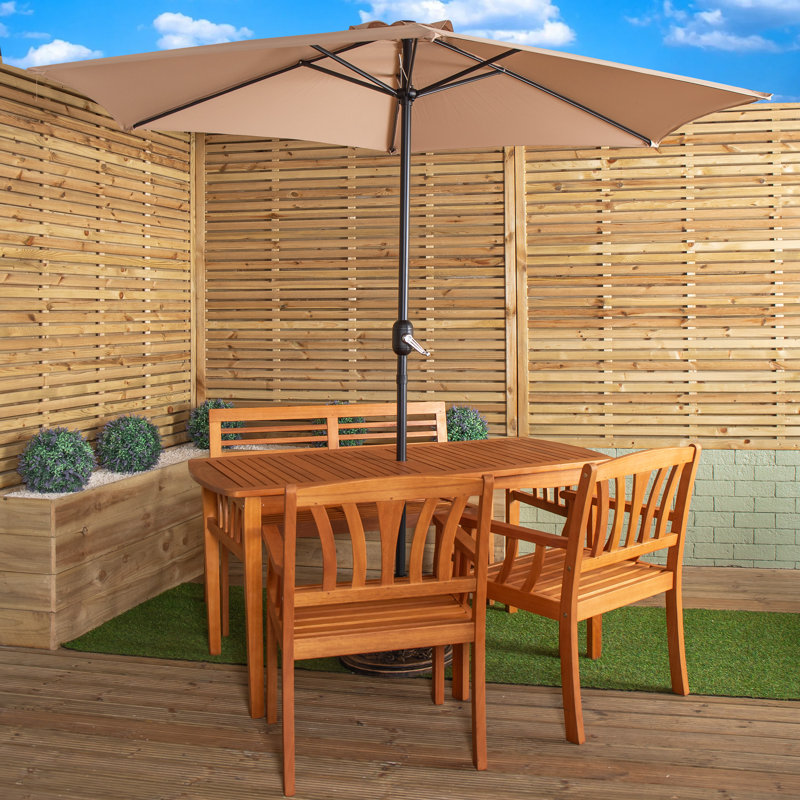 Cofield Rectangular 6 - Piece 4 - Person Outdoor Table Set, Beige