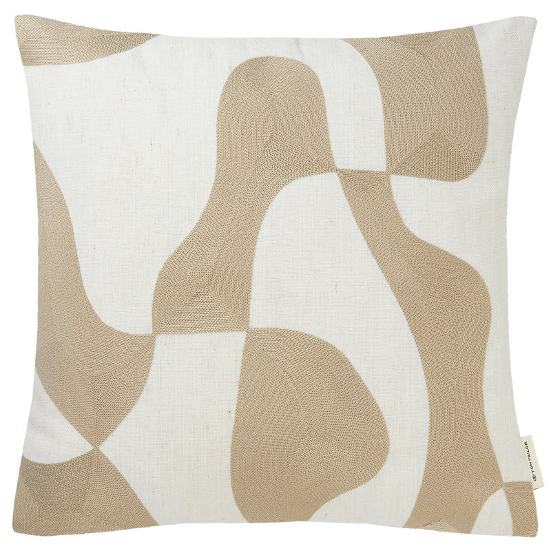 Square Throw Cushion Cover, Beige