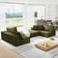 Ensemble de canapé modulaire rembourré Boneless, canapé modulaire en L de 132 po avec 6 coussins, canapé-lit combiné gratuit-905610408