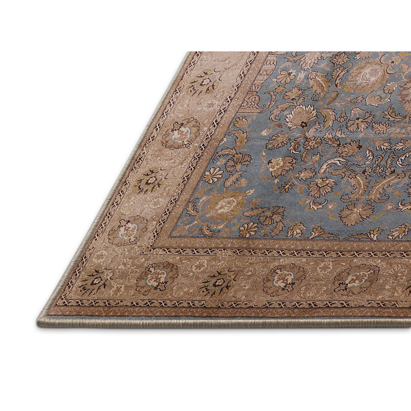 Tapis oriental beige / bleu Ausable, Rectangle 8 pi x 12 pi