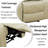 3-seater Beige Recycled Leather Reclining Sofa