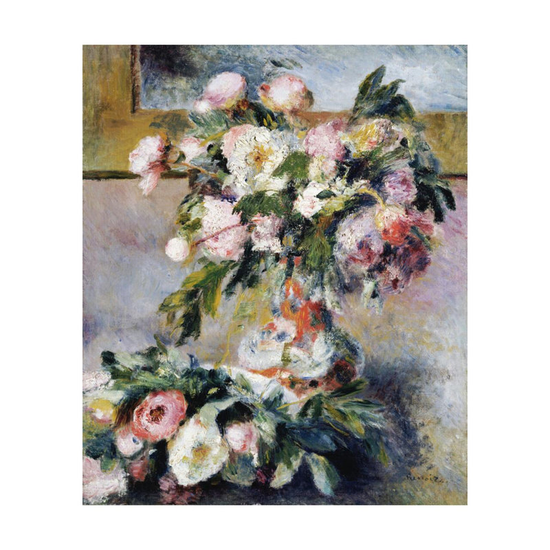 «Pivoines» par Pierre-Auguste Renoir - Estampe numérique, H 20 po x l 16 po