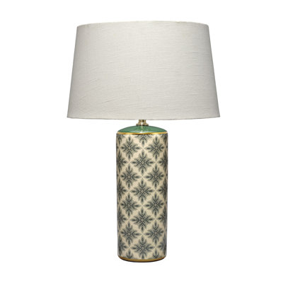 Harlequin Ceramic Table Lamp with Linen Shade