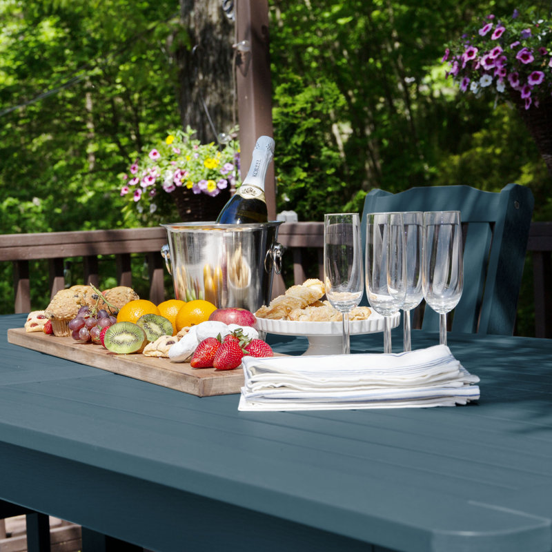 Ensemble repas pour 6 personnes Kile, Bleu Nantucket, L 84 po x l 42 po x H 36 po